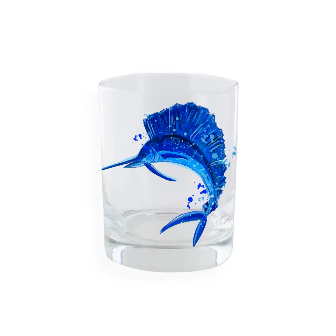 “Sailfish” 13.5oz Rocks Glass