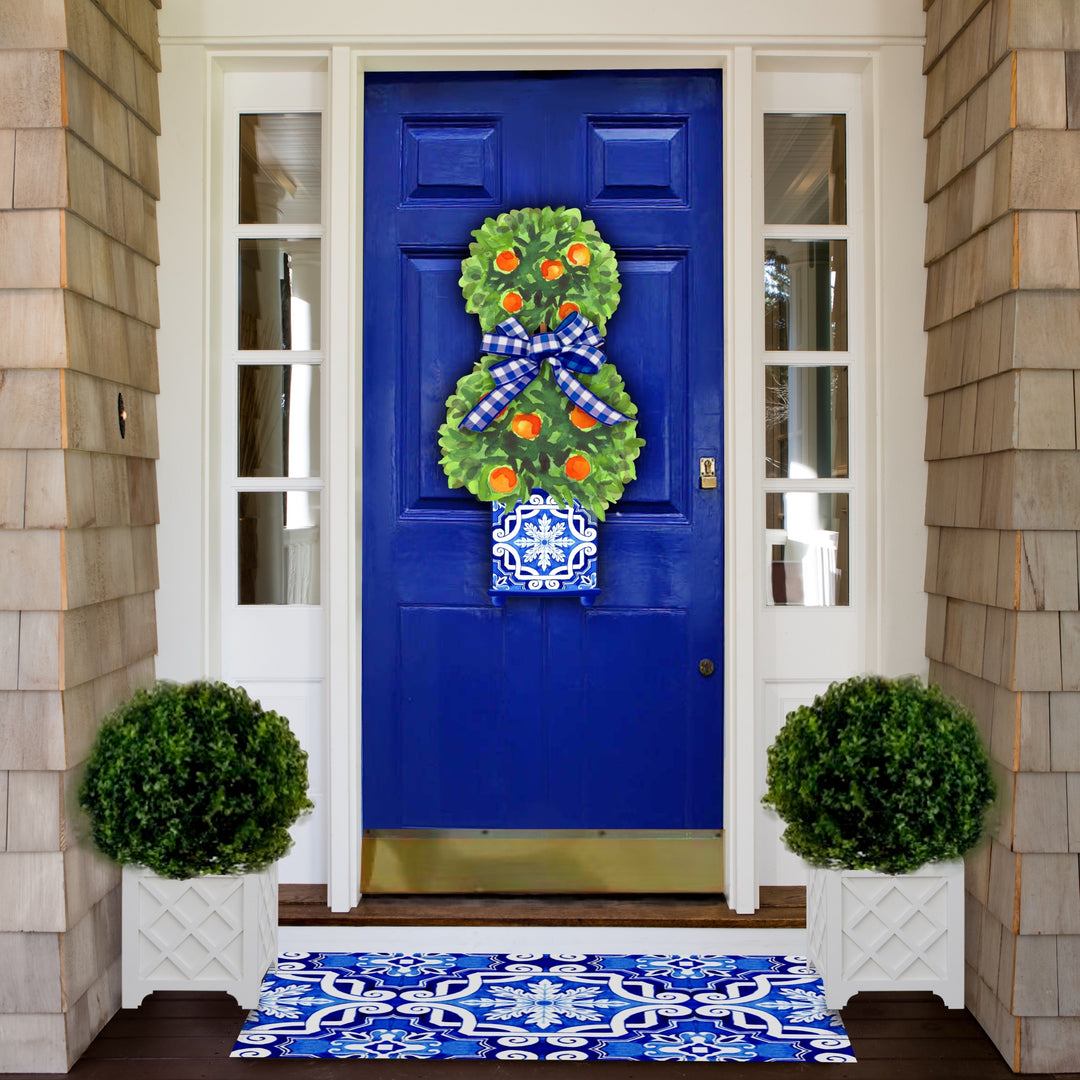 Topiary - Spring - Colorful- sold Door Hanger