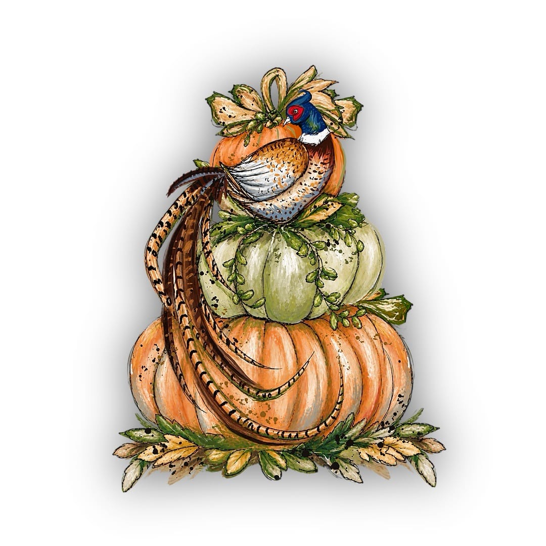 Harvest Pheasant Door Hanger