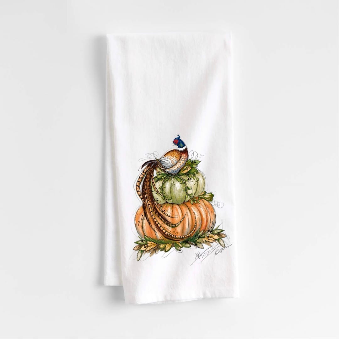 Harvest Pheasant Tea Towel