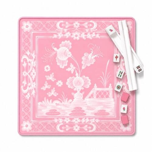 Italian Floral in Baby Pink Mahjong Mat